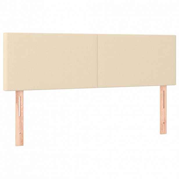 vidaXL Čela postele krémová 144x5x78/88 cm látka