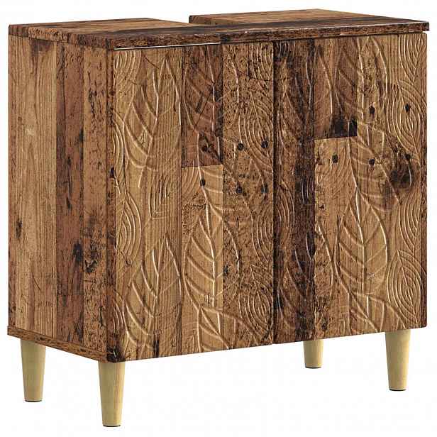 vidaXL Skříňka pod umyvadlo DELFT Staré dřevo 59,5 x 31,5 x 59 cm
