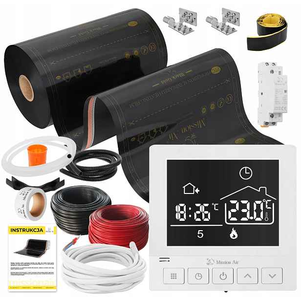 Set Fólie Vyhřívací Podložka Infračervená 28 m² 160 W