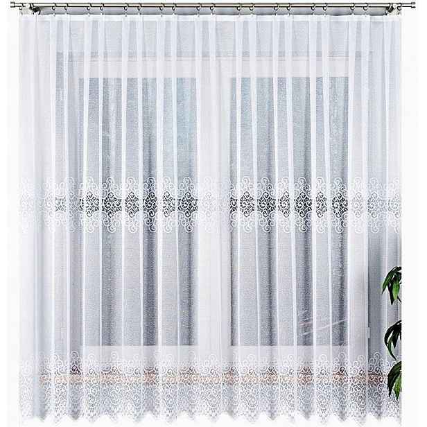 Záclona 400x180 cm rovná (hotová) s lemováním