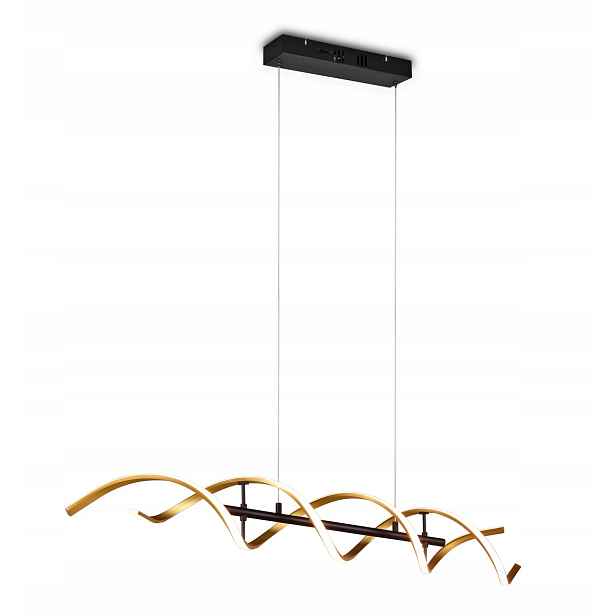 Závěsná lampa nad stůl spirála Sequence zlatá Trio
