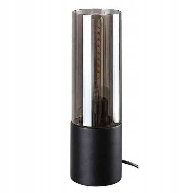 Černá stolní lampa noční s kouřovou trubicí
