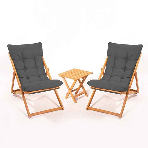 Garden Table & Chairs Set (3 Pieces) My005 - Grey