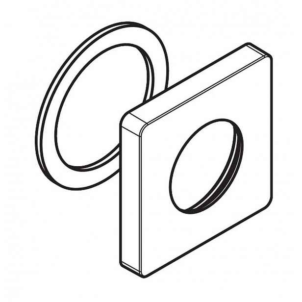 Hansgrohe - Krycí rozeta, matná černá 93161670