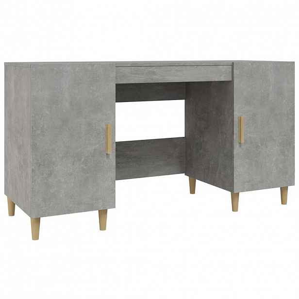 vidaXL Psací stůl betonově šedý 140 x 50 x 75 cm kompozitní dřevo