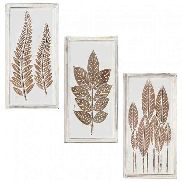 vidaXL Umělecký dekor 3 ks 40 x 40 x 1,5 cm Dřevěný materiál