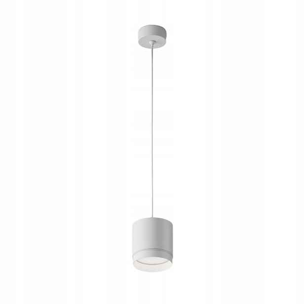 Závěsná lampa moderní bílá tuba 8 cm do obývacího pokoje nad stůl a ostrov Maytoni