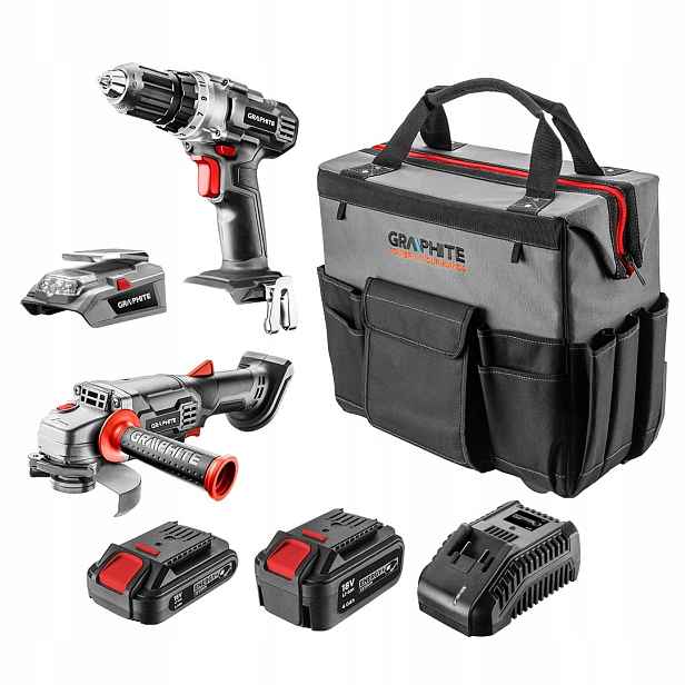 Graphite Sada Elektrického Nářadí Energy+ 18V 2/4AH