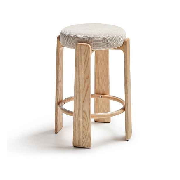Béžová/ve světle přírodní barvě barová stolička z jasanového dřeva (výška sedáku 75 cm) Granite – Kave Home