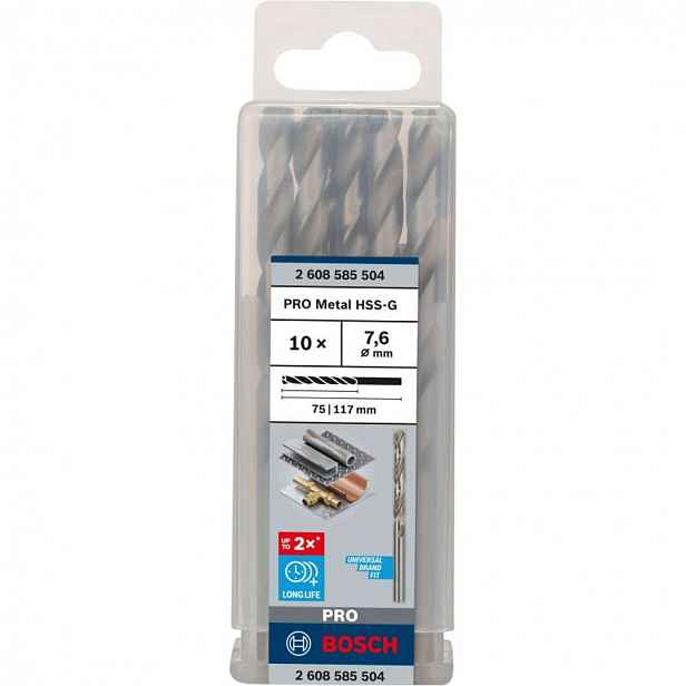 Bosch - Sada vrtáků do kovu, 7,6x117 mm, 10 ks 2608585504