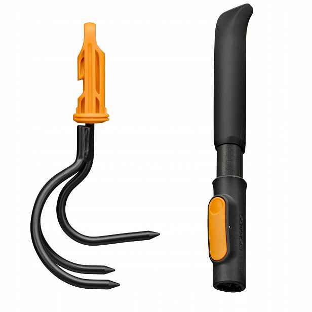 Fiskars Oneclick hlava zahradnické drápky hrábě na půdu držák 29 Cm