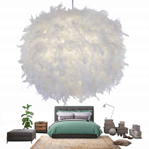 Romantický odstín pera Stolní lampa Osvětlení Decor Led Bílá