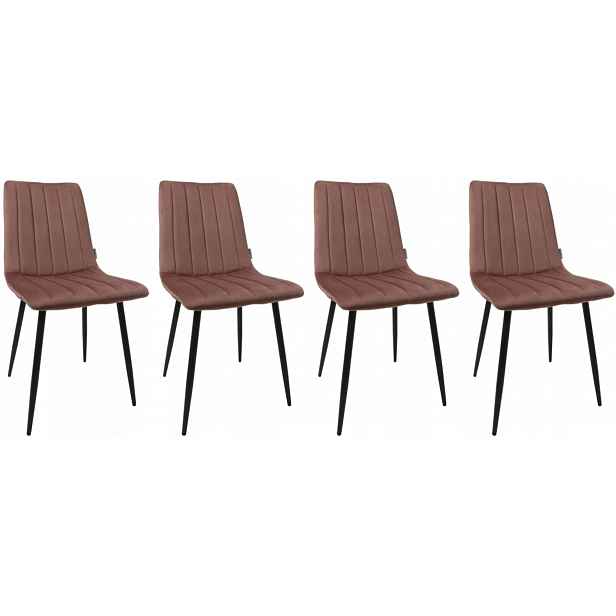 Sada 4 židlí DankorDesign Axa starorůžová