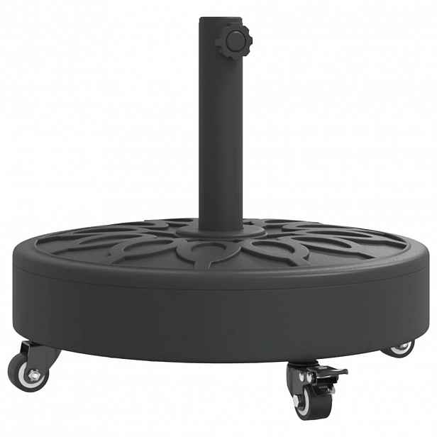 vidaXL Stojan na slunečník s kolečky pro tyč Ø 38/48 mm 27 kg kruhový