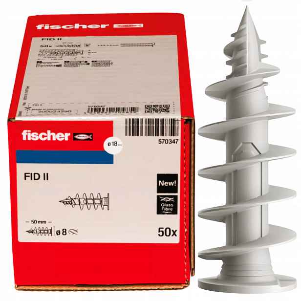 Fischer Hmoždinky, šrouby do izolace 50mm Termoizolační Fid II 50 ks