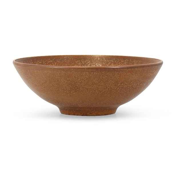 Hnědá porcelánová mísa ø 21 cm Ovio – BonBistro