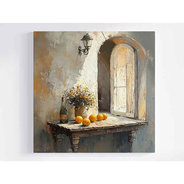 Obraz Na Plátně Plátno Architektura Jih Okno Víno Pomeranče 50x50