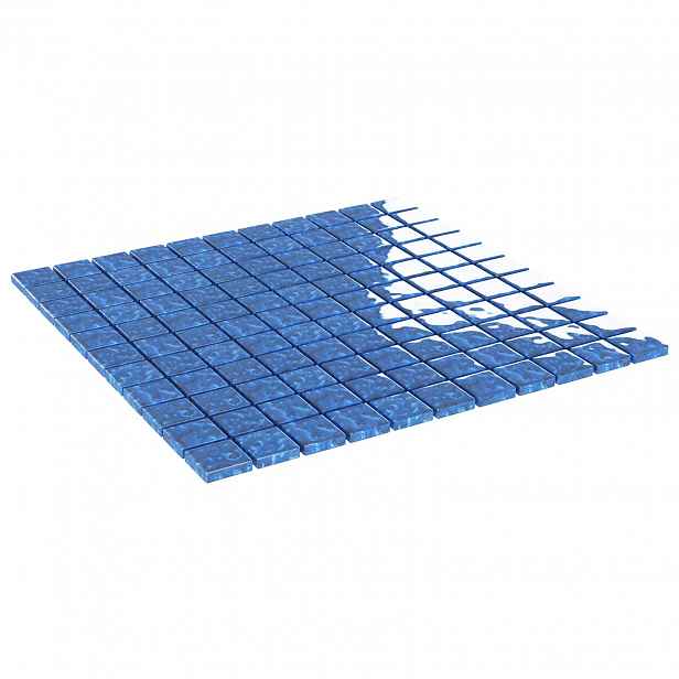 vidaXL Mozaiková dlažba 11 ks 50 x 50 cm Modrá Sklo