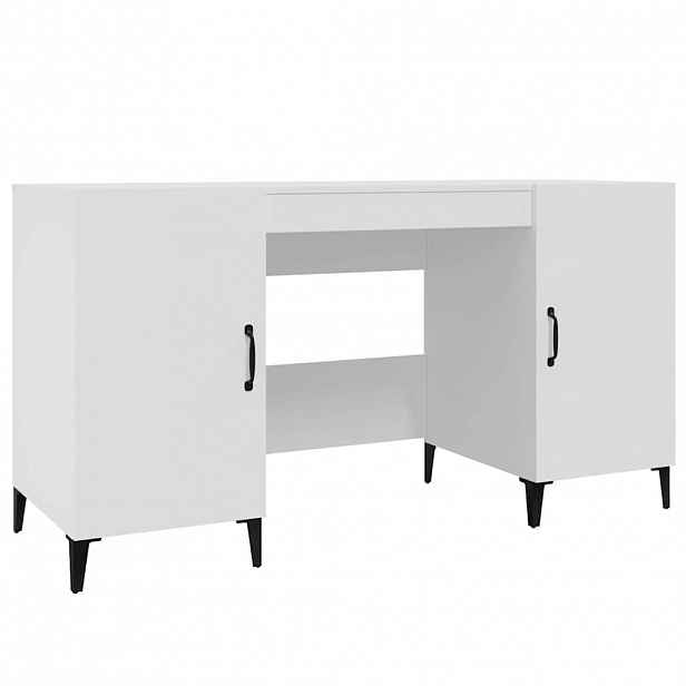 vidaXL Psací stůl bílý 140 x 50 x 75 cm kompozitní dřevo