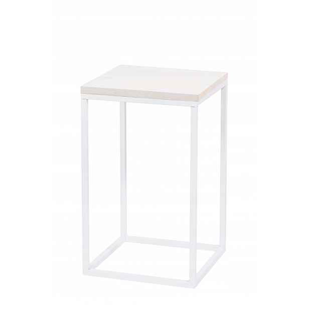 Držák Na Květináč Kovový Stojan Na Květiny Bílý 40 CM Loft Polský Výrobek