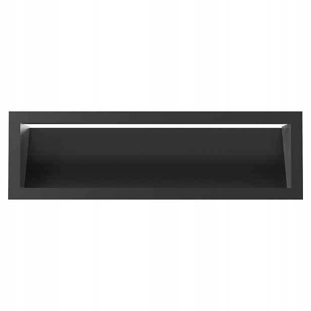 Ventilační Mřížka Krbová Luft 12X40 cm 45° Kovová Černá Do Krbu