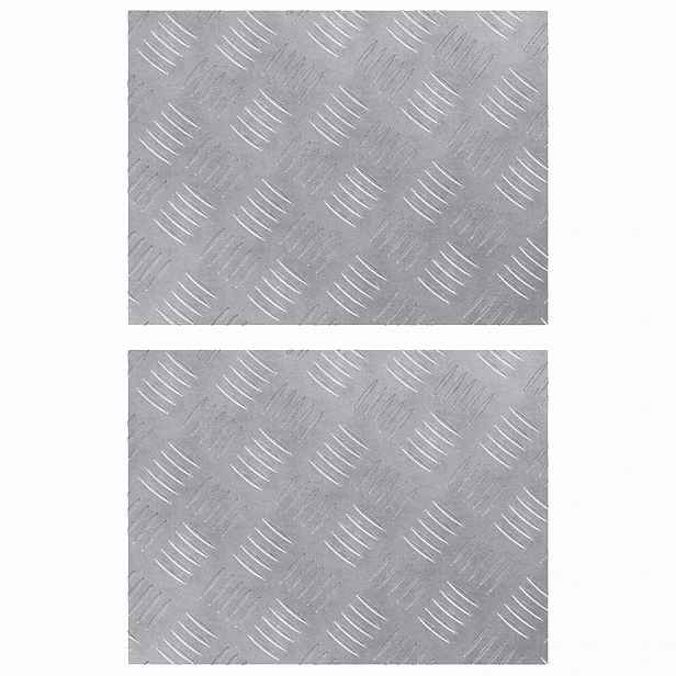 vidaXL Schodové nášlapy 2 ks 40 x 30 cm Stříbrná Hliník Obdélníkový