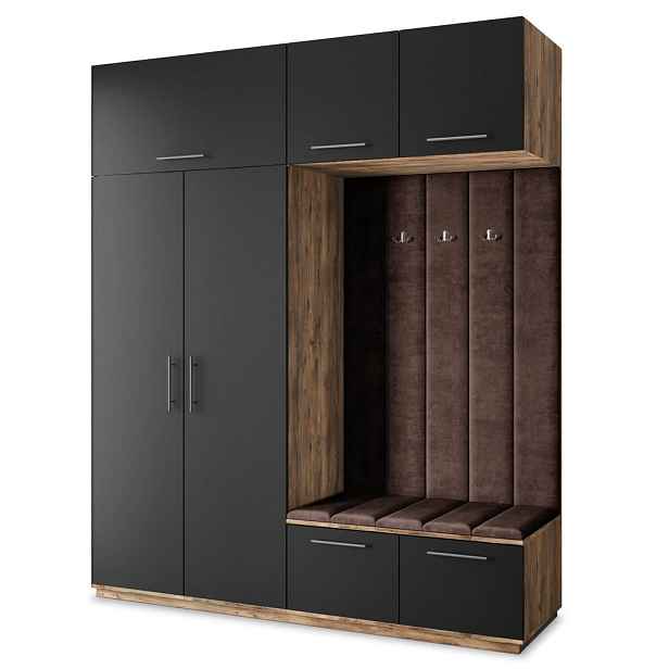 MASSENO MODERNÍ PŘEDSÍŇOVÁ SESTAVA REMA, 200/240/60 cm, dub Lefkas