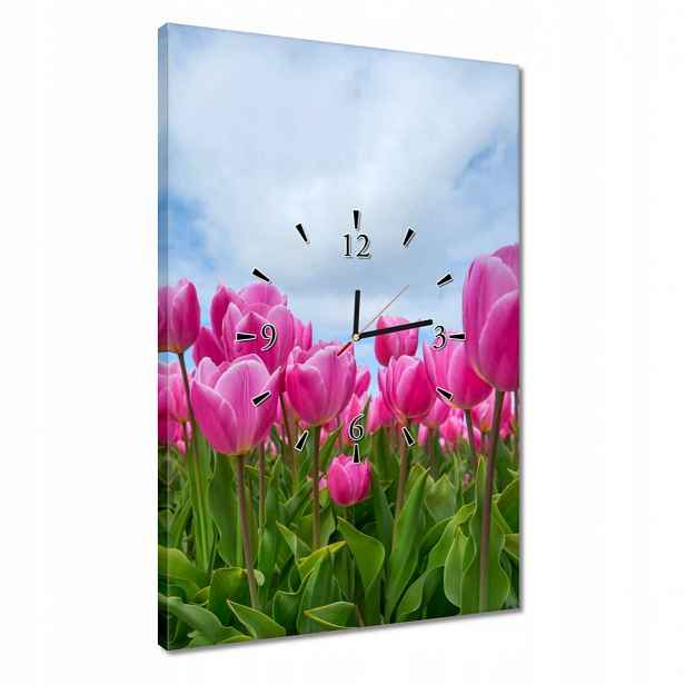 Hodiny 40x60 Tulipány na Valentýna