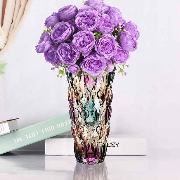 Skleněná Váza 24CM Zesílená Na Tulipány