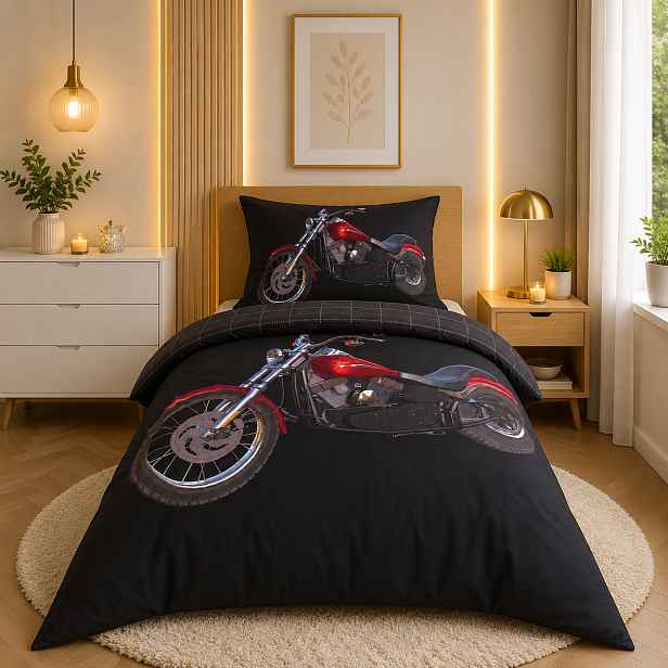 TP 3D povlečení 140x200+70x90 - Motorbike