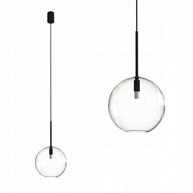 Závěsná lampa Sphere M průhledná skleněná koule o průměru 20 cm Nowodvorski