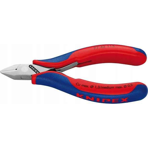 Boční štípací kleště pro elektroniku, špičatá hlava 115 mm Knipex