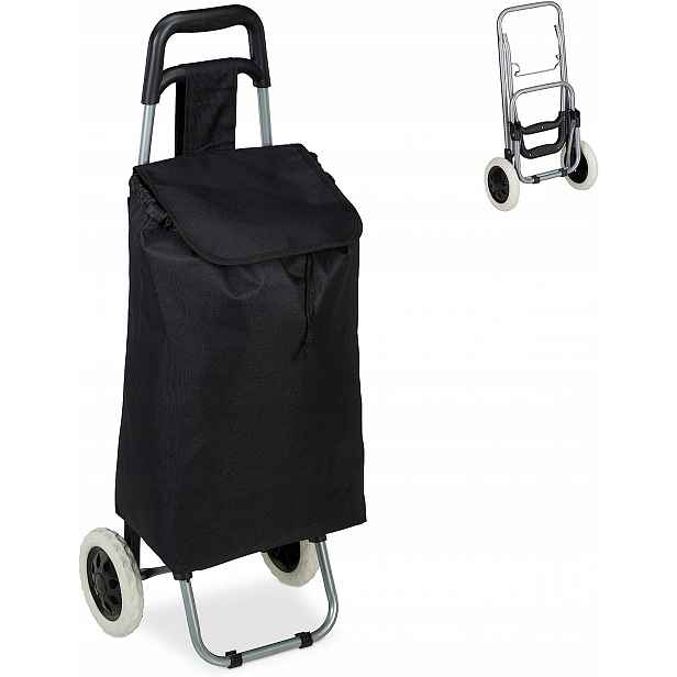 Nákupní Košík 25L Relaxdays Černý polyester
