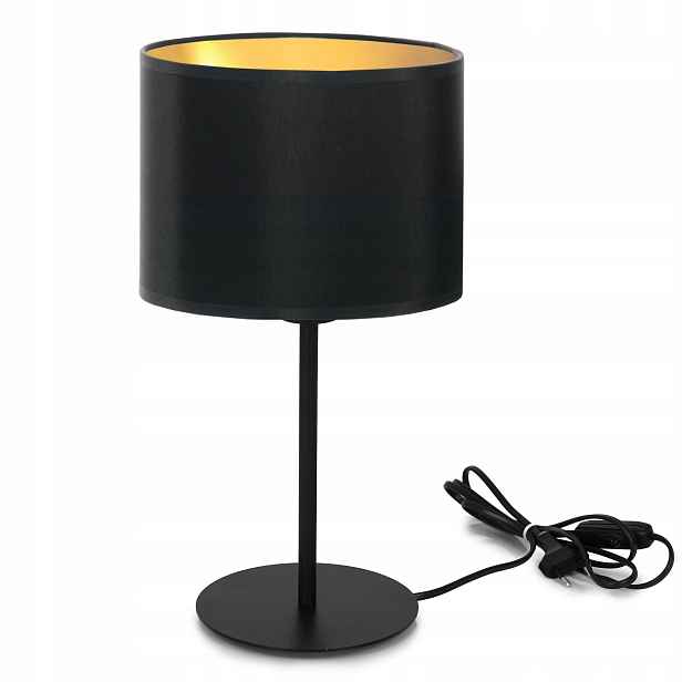 Noční Lampa Loft Stolní Stínidlo Zlatý Střed E27 Led