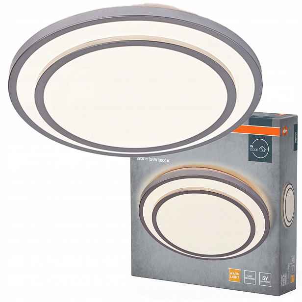 Stropní Svítidlo Led nástěnné svítidlo 24W 1500lm 3000K Teplá stříbrná Orbis Osram