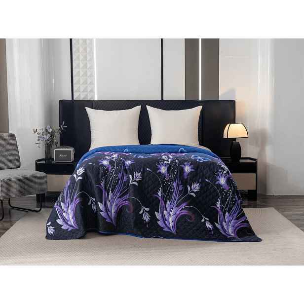 Přehoz na postel VIOLET BUTTERFLY, tmavě modrý Rozměr: 170 x 210 cm