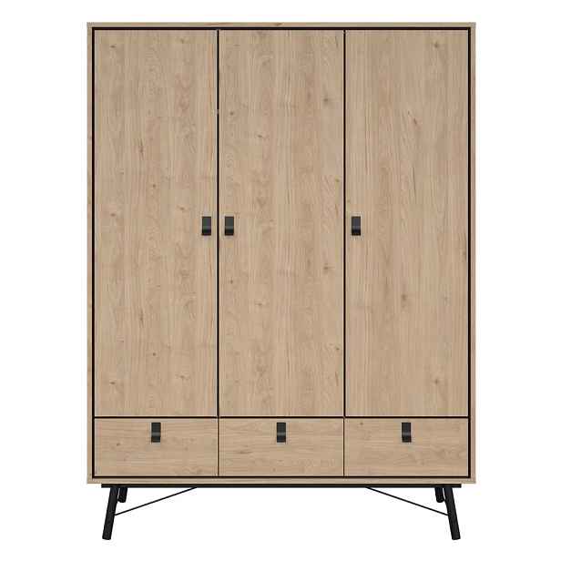 Šatní skříň v dekoru dubu v přírodní barvě 150x200 cm Ry – Tvilum