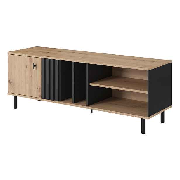 MASSENO TV STOLEK MADDALENA, 138,1x40x49,2 cm, počet dvířek: 1, antracitový