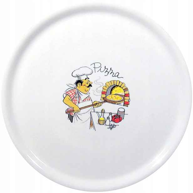 Tradiční Bílý Porcelánový Pizzový Talíř, Průměr 31 CM Sada Ks