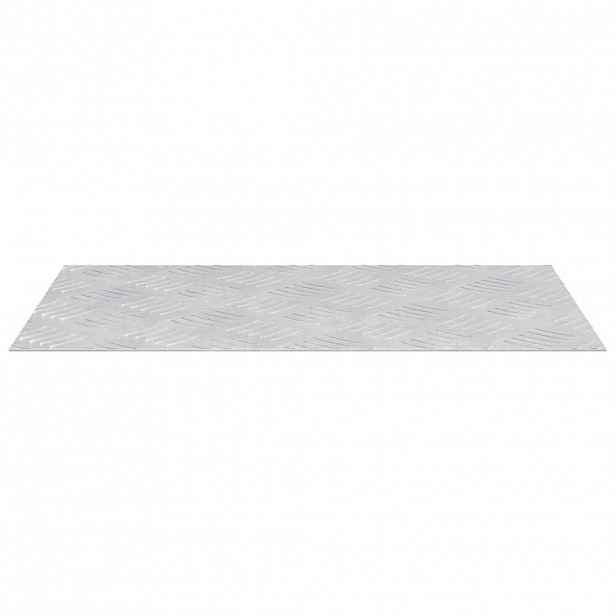 vidaXL Schodové nášlapy 4 ks 50 x 30 cm Stříbrná Hliník Obdélníkový