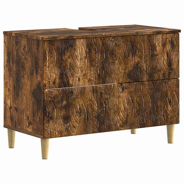 vidaXL Skříňka pod umyvadlo DELFT Kouřový dub 82 x 41 x 59 cm