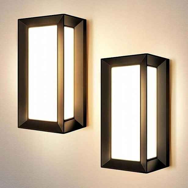 Nástěnná Led lampa moderní 3000K 24W teplá bílá 26 cm černá 2ks