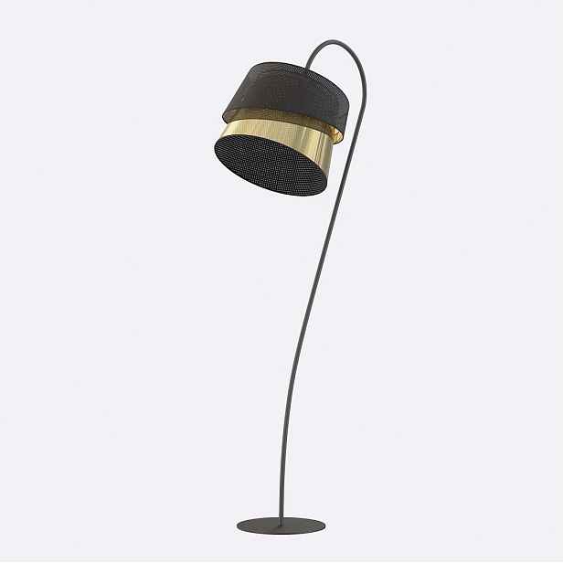 Podlahová lampa Canva LP1 černá se zlatým akcentem E27