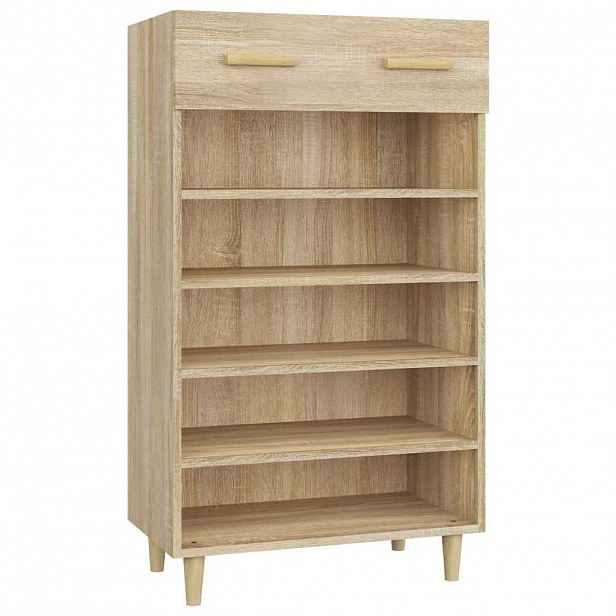 vidaXL Botník dub sonoma 60 x 35 x 105 cm kompozitní dřevo