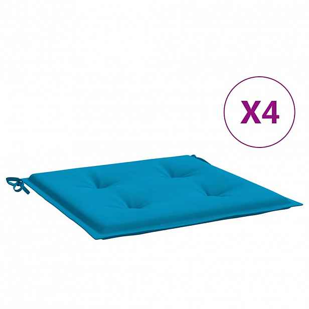 vidaXL Podušky na zahradní židli 4 ks modré 50x50x3 cm látka oxford