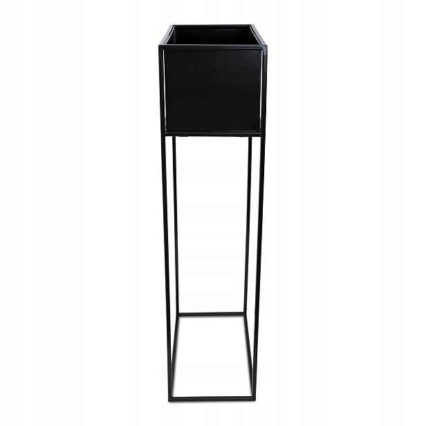 Držák Na Květináč stojící moderní 90 cm černý