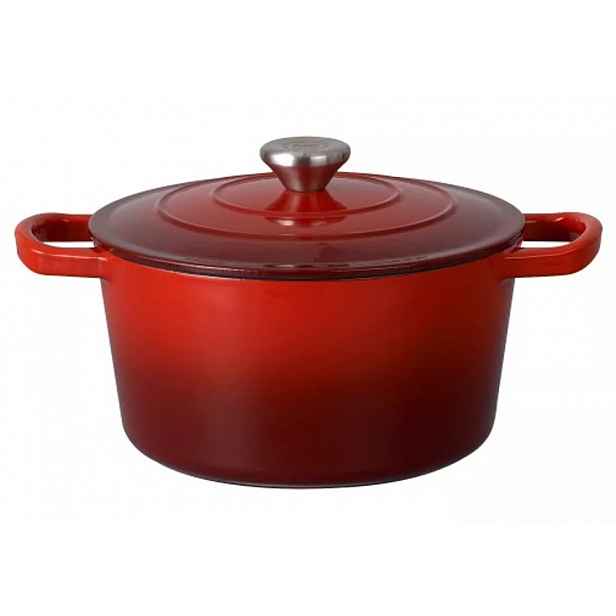 Hrnec litinový smaltovaný 2.5 L Mg Home Infinito kotlík červený 20 cm