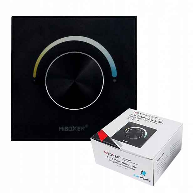 Led Stmívač Nástěnný Panel Páska Mono Cct 12V 24V Černý P0 MiBOXER