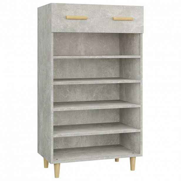 vidaXL Botník betonově šedý 60 x 35 x 105 cm kompozitní dřevo