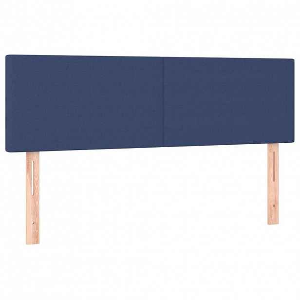 vidaXL Čela postele modrá 144x5x78/88 cm látka